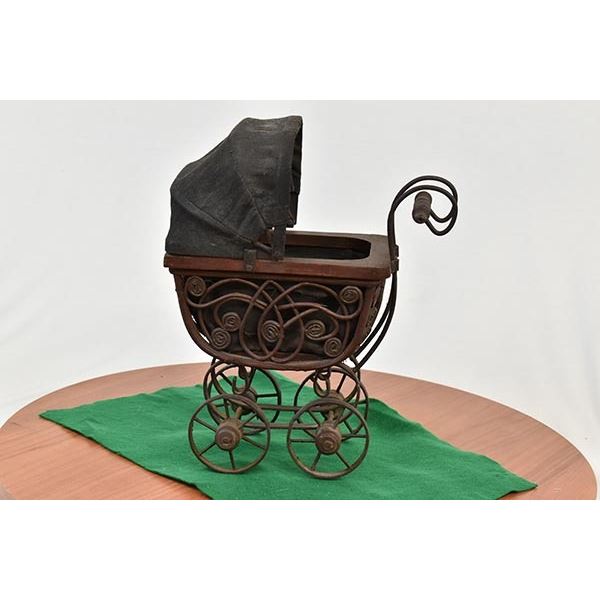 Metal and Canvas Baby Doll Buggy