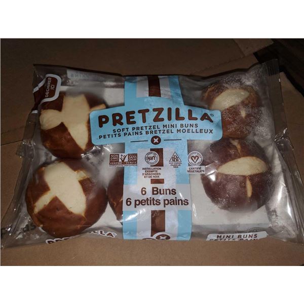 Miller Frozen Pretzilla Soft Pretzel Mini Buns 15- 6 count bags - 90 Buns