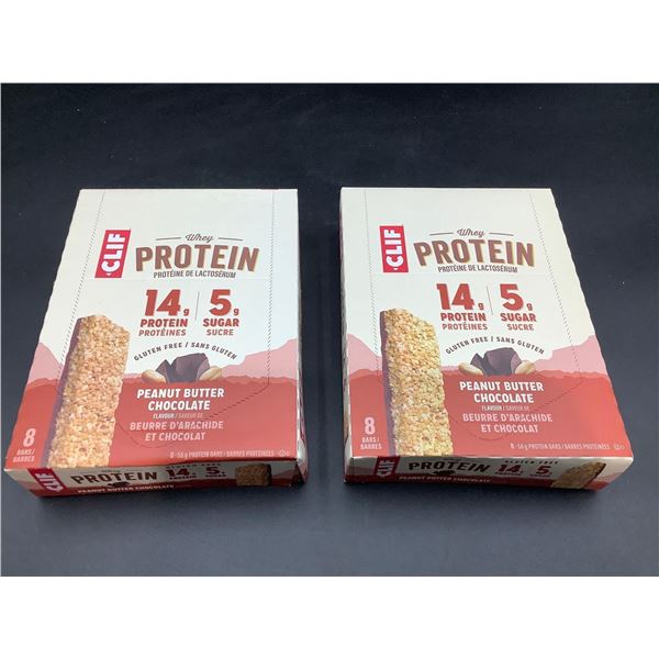 Clif Whey Protein Peanut Butter Chocolate Bars (2 x 8 x 56g)