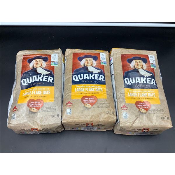 Quaker Large Flake Oats (3 x 1kg)