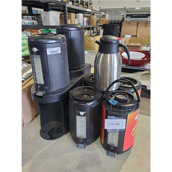 Lot of 7 assorted coffee & tea brew/dispensing decanters