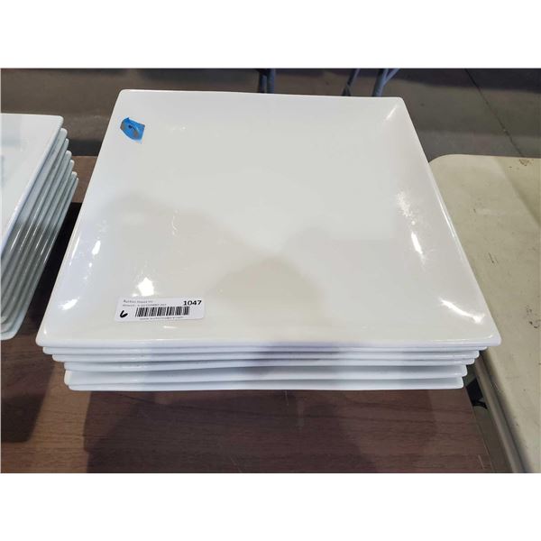 Lot of 6 Large Square Dinner Plates