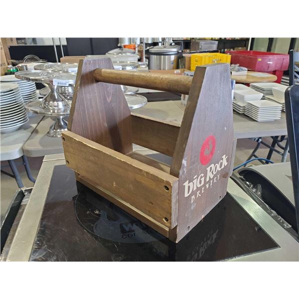 Lot of Wooden Big Rock Brewery Condiment & Utensil Holders