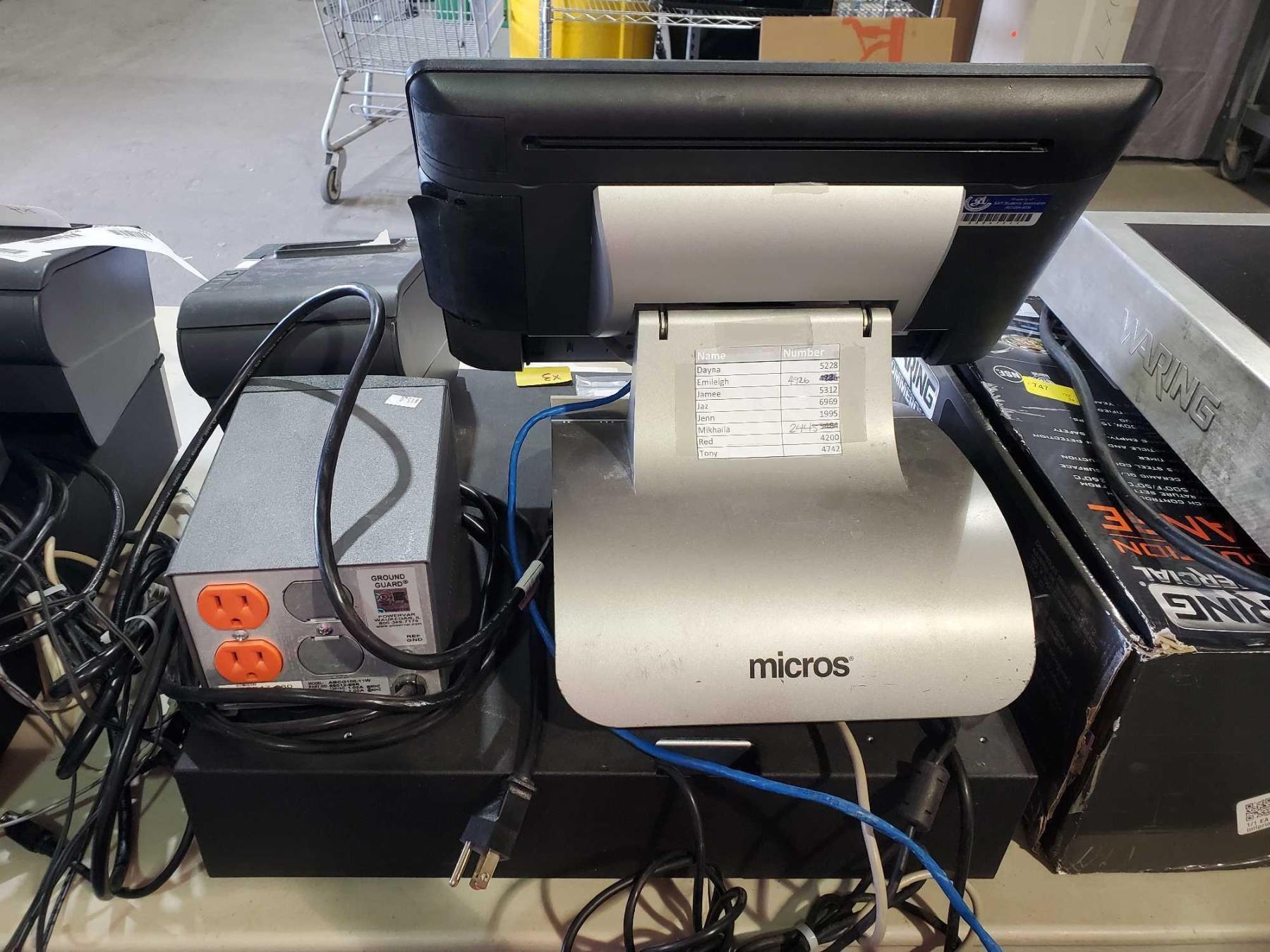 Pos Machine Oracle Micros Oracle POS System includes: touch monitor with base, printer ...