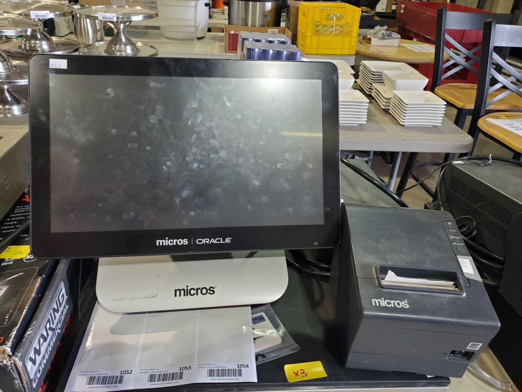 Micros Oracle POS System includes: touch monitor with base, printer ...