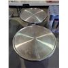 Image 2 : Lot of 2 Stainless Steel Pizza Service Tray