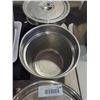 Image 3 : Lot of 3 Stainless Steel Soup Inserts with lids