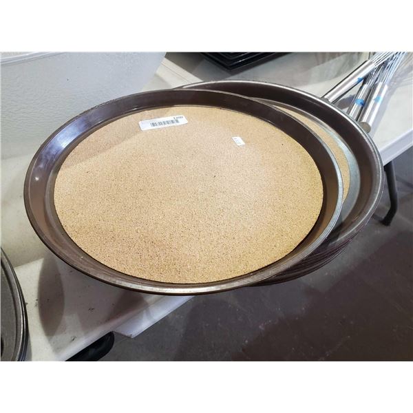 Lot of 9 Plastic & Cork Servers trays