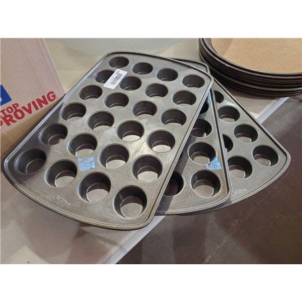 Lot of 3  Wilton 24 Cup Mini Muffin Trays