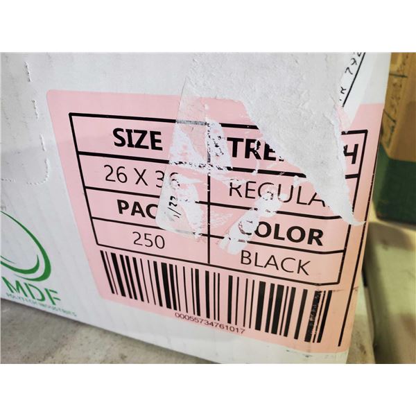 Black Garbage Bags 26x36" - 250 Count