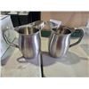 Image 1 : Lot of 2 Metal Water pitchers