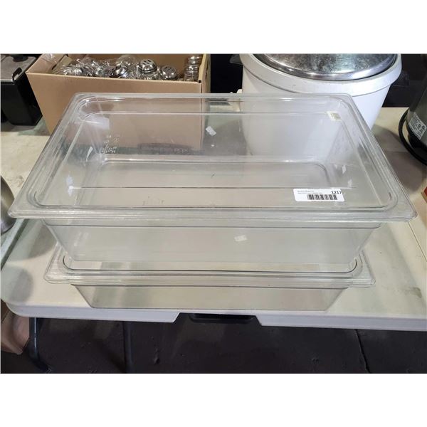 Lot of 2 Plastic Food Storage Boxes with Lid