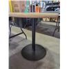 Image 2 : 30" Diameter Round Single Post Bistro Table with Wooden top
