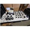 Image 1 : Lot of 33 CCTV Security Cameras in varying sizes with 12 VDC 5 AMP power supply and controls - All w