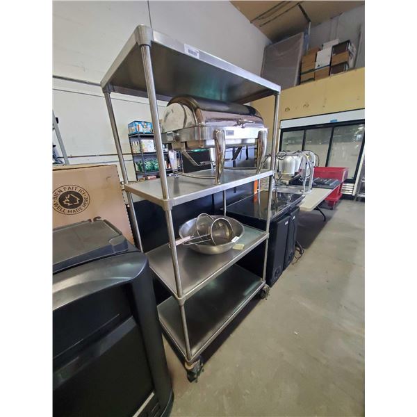Stainless Steel 4 Shelf rolling rack