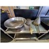 Image 2 : Large Stainless Steel Bowl and 2 collanders strainers