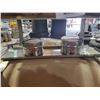 Image 2 : Stainless Steel Black Handle Complete Chafing Dish with burner cannisters