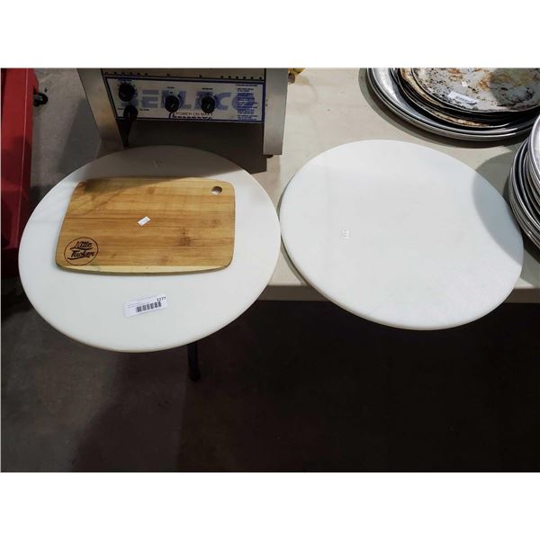 Lot of 2 Large 18 inch Pizza Cutting Boards