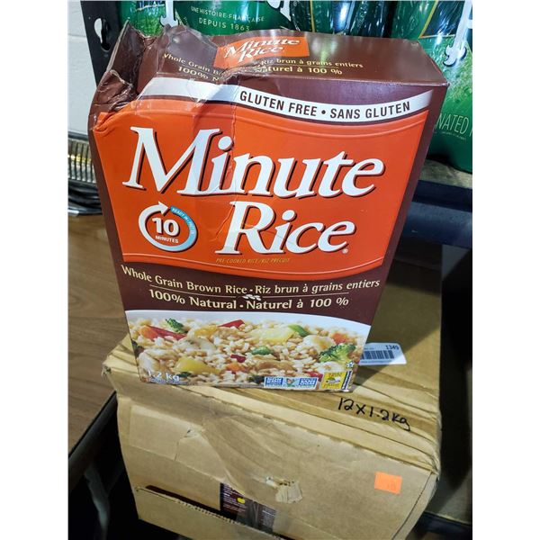 Minute Rice Whole Grain Case lot of 12 x 1.2KG