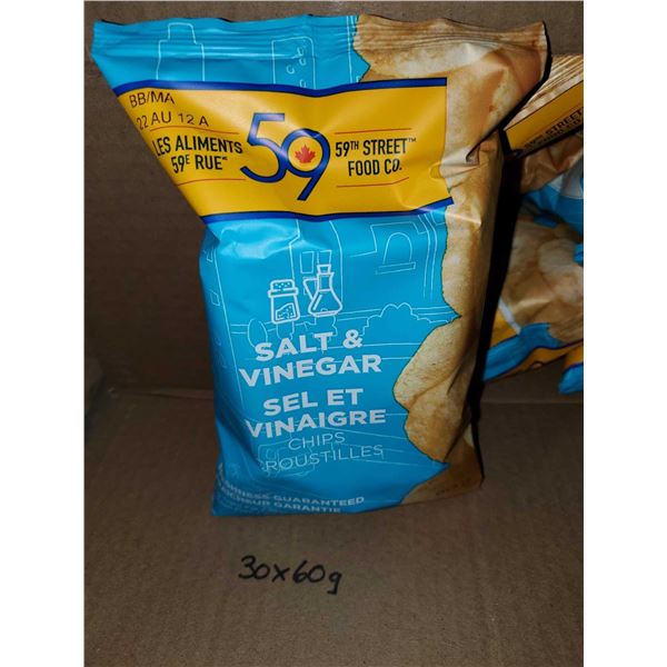 50 Street Salt & Vinegar Chips Case lot of 30 x 60g