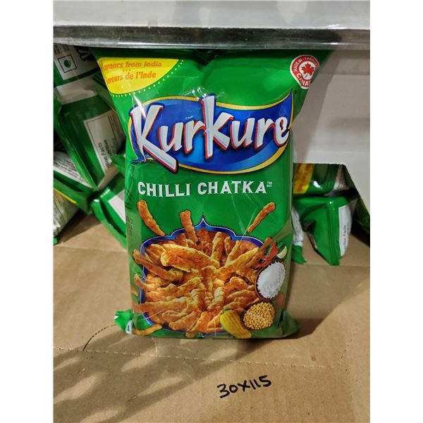 Kurkure Chilli Chatka Snacks case lot of 30 x 115g