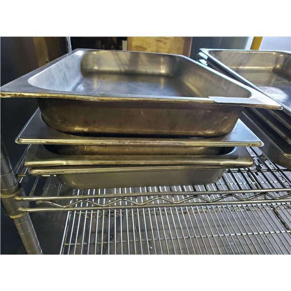 Shallow Stainless Steel Insert Lot of 4