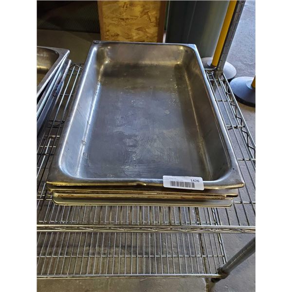 Shallow Stainless Steel Insert Lot of 4