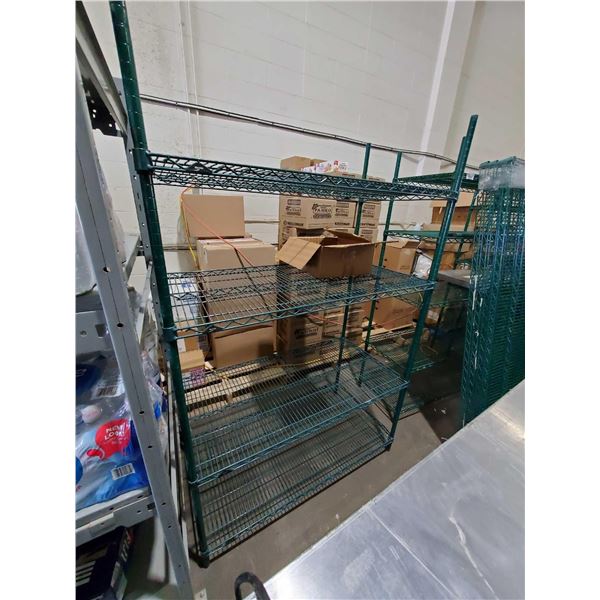 Green 4 Shelf Metro Rack