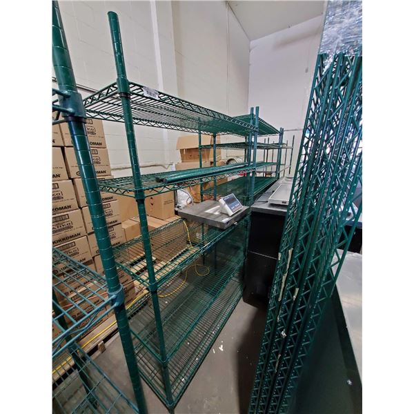 Green 5 Shelf Metro Rack
