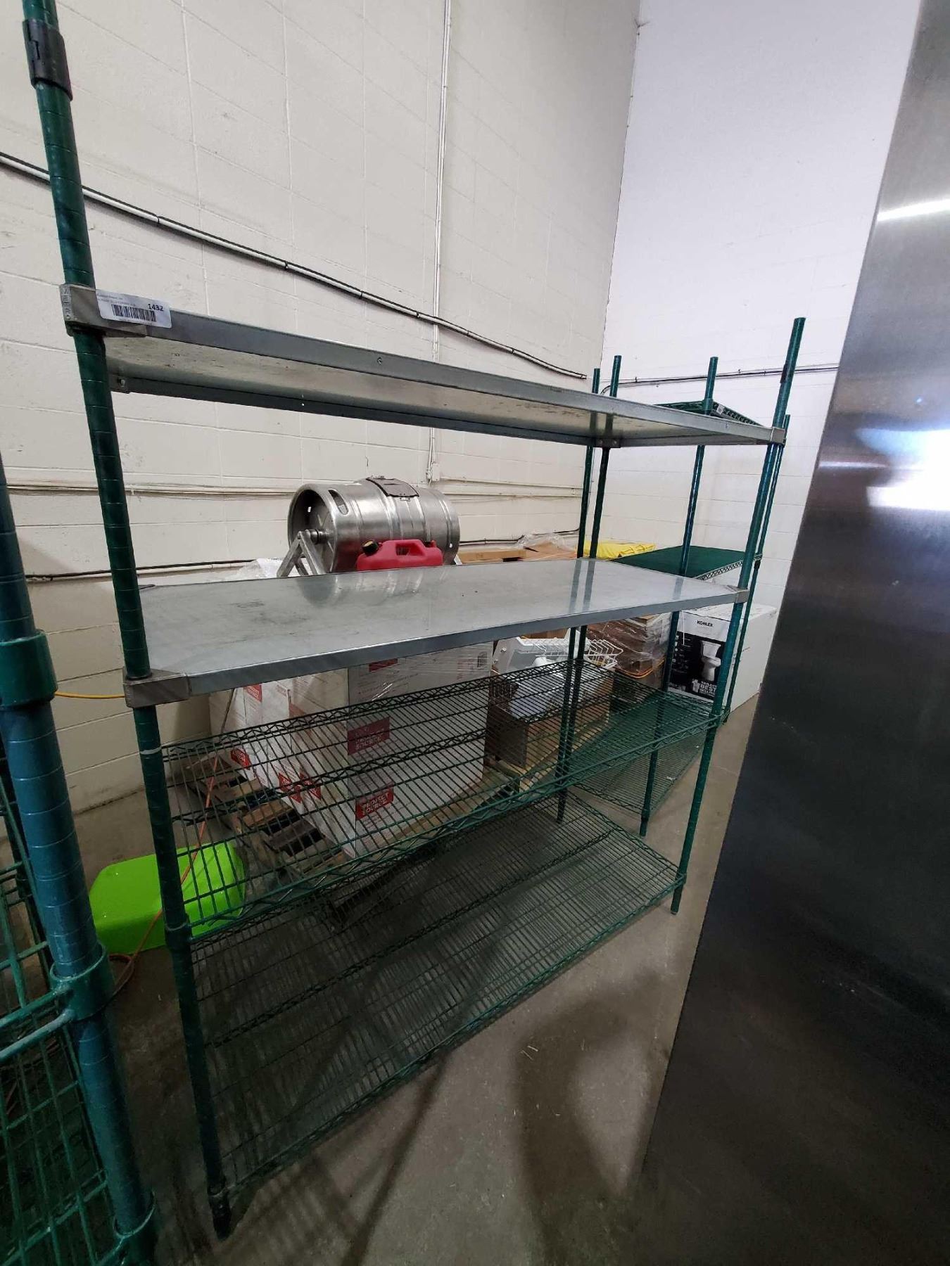 Green 4 Shelf Metro Rack