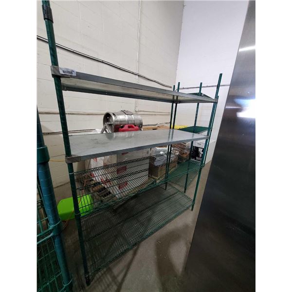 Green 4 Shelf Metro Rack