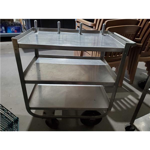 Rolling Stainless Steel Bus Cart