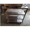 Image 1 : Rolling Stainless Steel 4 Shelf Bus Cart
