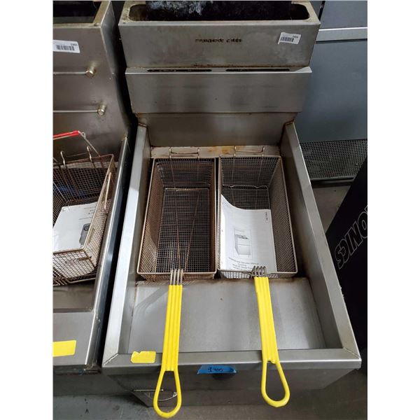 Pitco Model 65 Extra Wide Double Basket Deep Fryer with manual