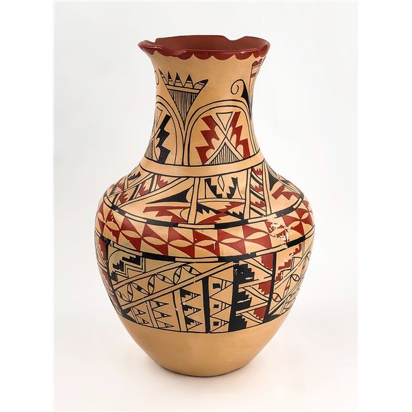 LARGE VINTAGE JEMEZ VASE - SIGNED MARY CELO