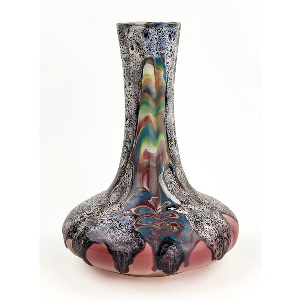 DRIP GLAZE POTTERY VASE - WATERFALLS OF COLORS
