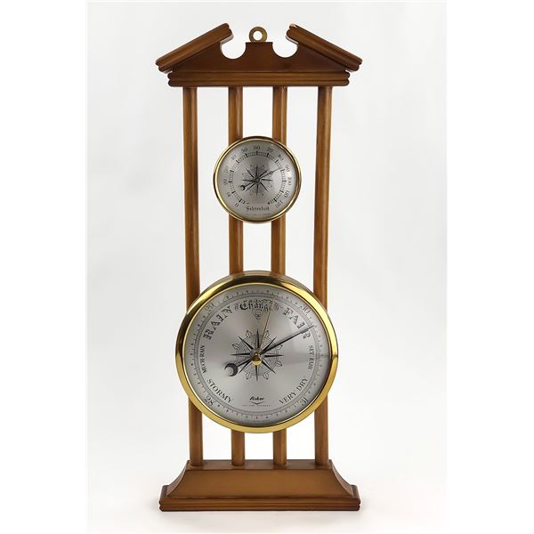 VINTAGE FISHER WALL BAROMETER THERMOMETER