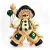 Image 1 : VINTAGE DOUGH ART CLOWN WITH BALLOONS