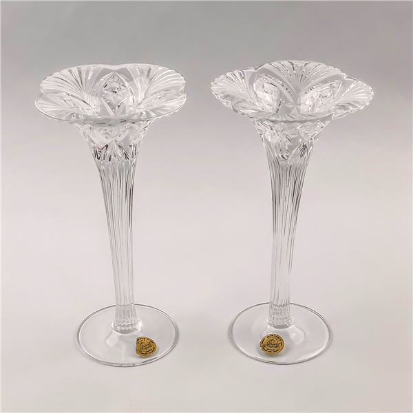 CRISTAL D’ARQUES FRANCE LEAD CRYSTAL CANDLESTICKS