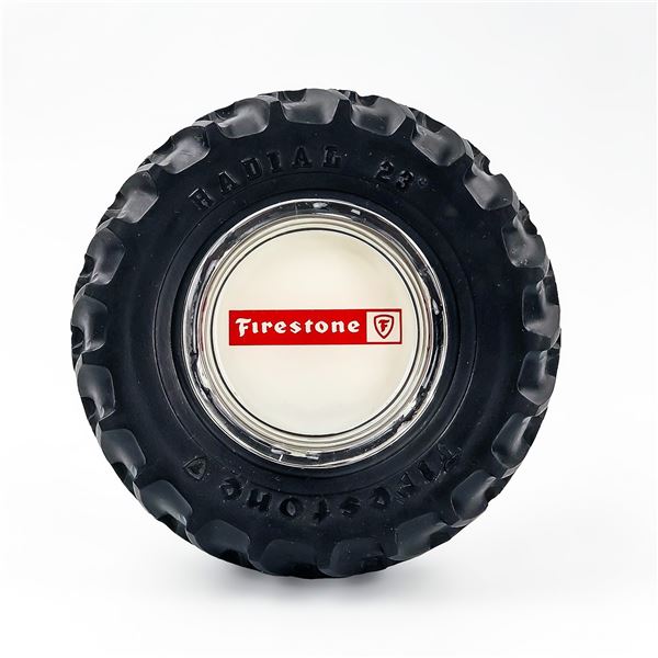 FIRESTONE RADIAL 23 TIRE ASHTRAY - RUBBER TIRE