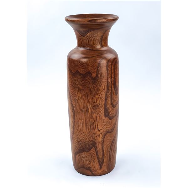 ELM WOOD TURNED VASE - HANDMADE BY JOHN RUST