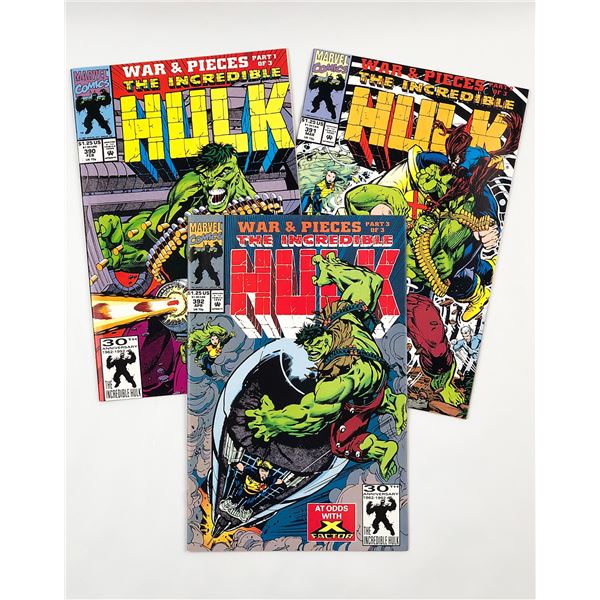 THE INCREDIBLE HULK #390, #391, #392 - WAR & PIECE