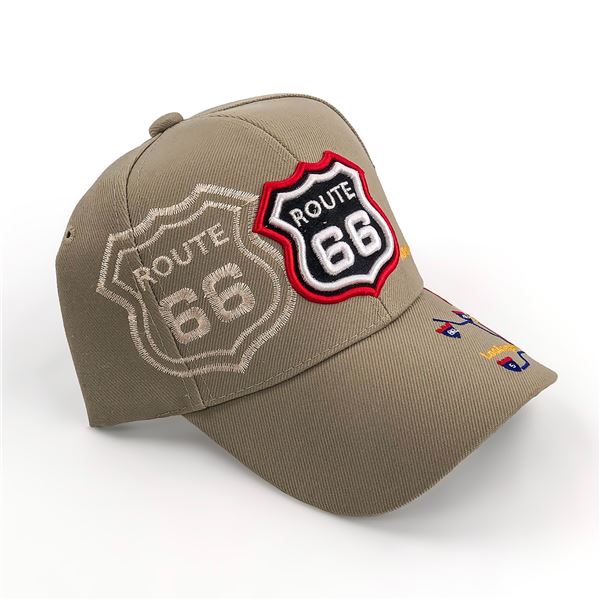 BRAND NEW TAN COLOR ROUTE 66 BASEBALL CAP