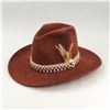 Image 1 : NEW WEST BY BAILEY HAT - BROWN WITH FEATHERS