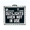 Image 1 : VINTAGE 1940’S OR 50’S TURN OFF LIGHTS MIRROR SIGN
