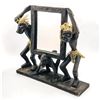 Image 1 : LARGE VINTAGE TRIBAL MAN WOOD CARVING & MIRROR