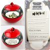 Image 6 : 2 PORCELAIN CHINESE RED TEA STORAGE CADDY’S