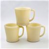 Image 1 : 3 VINTAGE CREAM COLOR FIRE KING D HANDLE MUGS