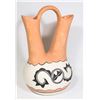 Image 2 : VINTAGE HAND DECORATED NATIVE WEDDING VASE