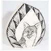 Image 2 : VINTAGE HAND DECORATED NATIVE FOX THEME VASE